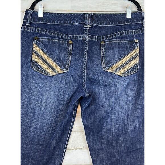 Chico’s Platinum Braided Dayton MR Denim Jeans Size 3 / XL / 16 Dark Wash - Picture 5 of 12